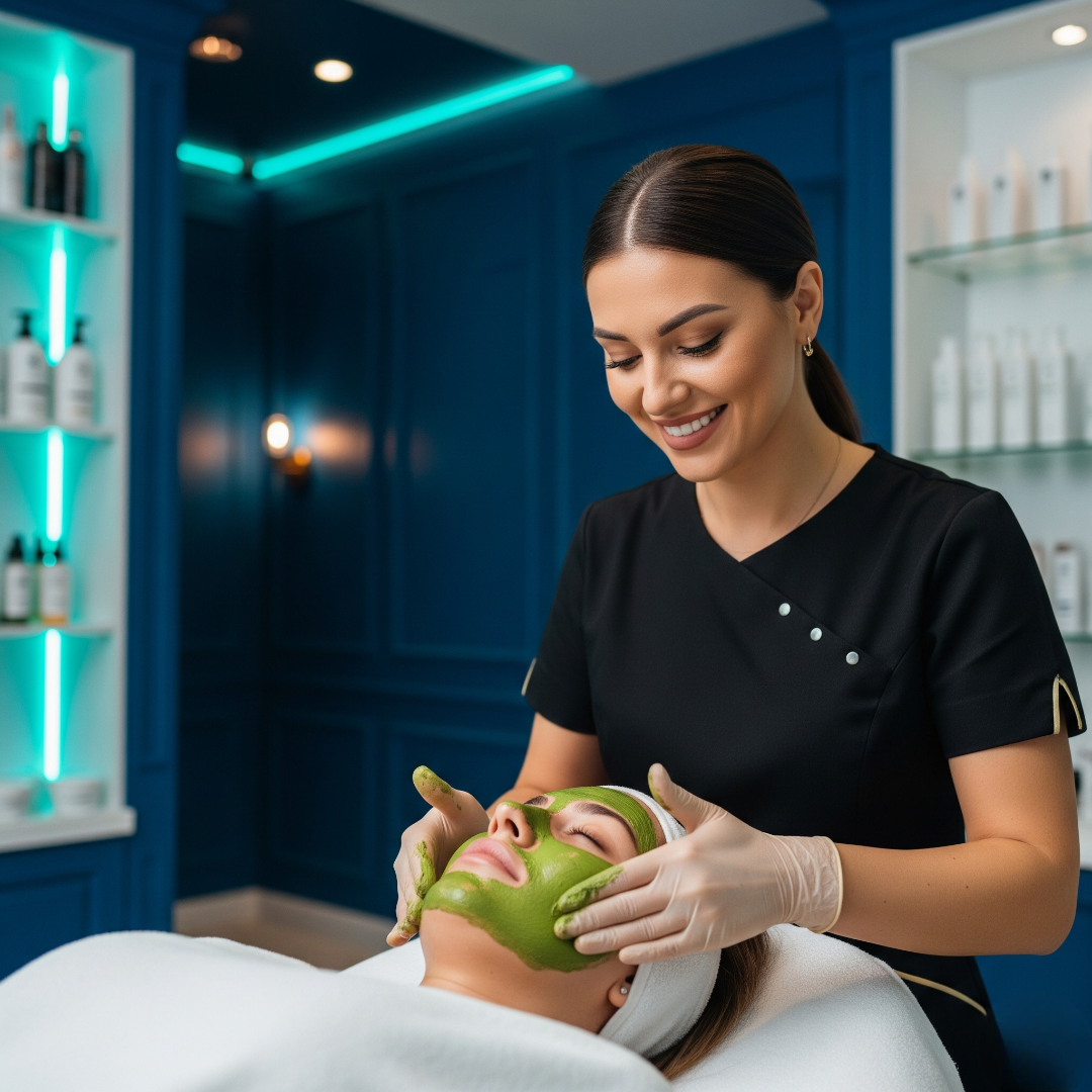 Matcha-infused antioxidant facials